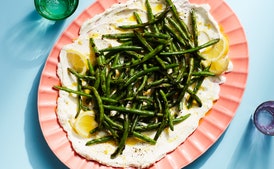 Charred Peppers With Lemon Ricotta and Cucumbers