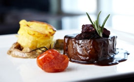 Beef Tenderloin Steaks with Port-Rosemary Sauce