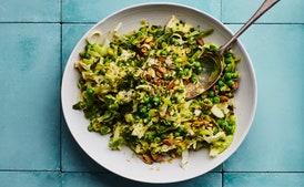 Braised Leeks, Peas, and Lettuce
