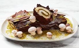 Cardamom-Pistachio Bûche de Noël