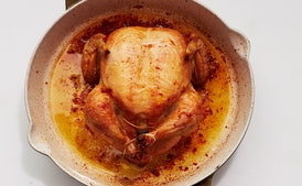 Cast-Iron Roast Chicken with Fennel and Carrots