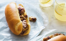 Chicken Spiedies (Marinated Chicken on a Bun)