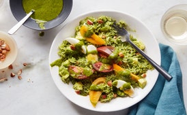 Green Rice with Tomatoes, Eggs, and Almonds
