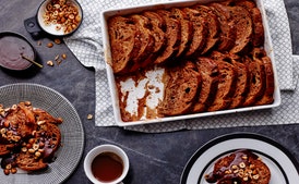 Hot Chocolate Baked French Toast