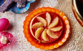 Leche Flan with Grapefruit