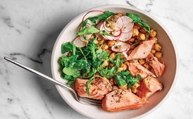Lemony Salmon and Spiced Chickpeas