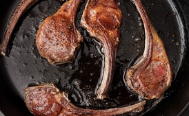 Pan-Fried Lamb Chops with Rosemary and Garlic