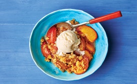 Peach and Sesame Crumble