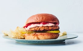 Salmon Burgers with Red Pepper Mayo