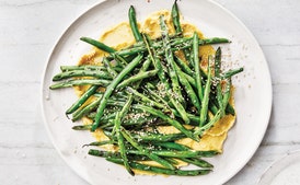Skillet-Charred Summer Beans with Miso Butter