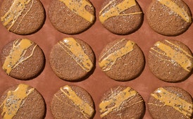 Spiced and Glazed Molasses Cookies