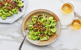 Spiced Lamb and Dill Yogurt Pasta