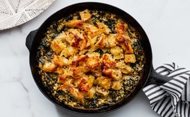 Spring Greens and Leek Gratin