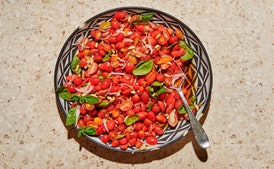Tomato Salad with Pine Nuts and Pomegranate Molasses
