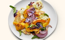 Warm Winter Vegetable Salad With Halloumi