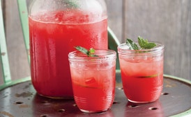 Watermelon, Lime, and White Pepper Yogurt Drink