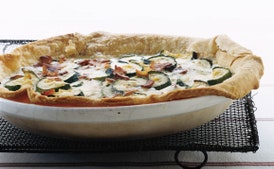 Zucchini, Bacon, and Gruyère Quiche