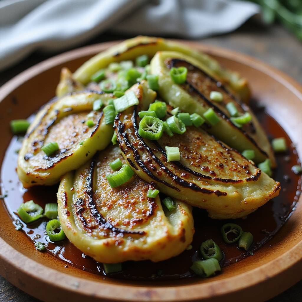 Charred Cabbage with Scallions