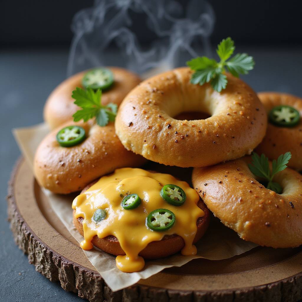 Jalapeno Cheddar Cheese Bagels
